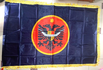 NEW DARDANIA FLAG+FRINGE-NATIONAL-ALBANIA BANNER-150 X 97 CM-DOUBLE HEADED EAGLE