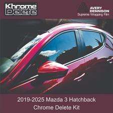 2019-2026 Mazda 3 Hatchback Chrome Delete Overlay Glossy Black