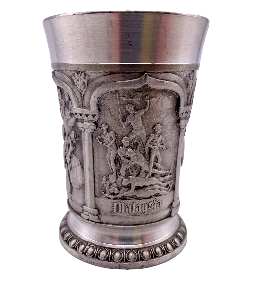 Vintage Tumasek Pewter Cultural Images Of Malaysia Small Cup | eBay