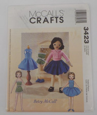MCCALLS CRAFTS PATTERN 3423 RETRO BETSY MCCALL DOLL  FACE  CLOTHES UNCUT 2001