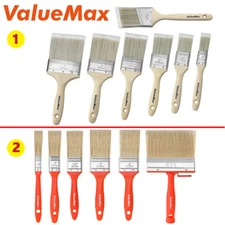 ValueMax 6/7/13-Packs Utility Paint Brushes Set Birch Wood Handle Thick Bristle