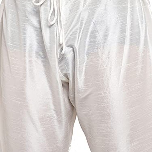 Traditional Plain Full Sleeve Silk Kurta Pajama Regular Fit Party Were For Mens - Picture 61 of 66