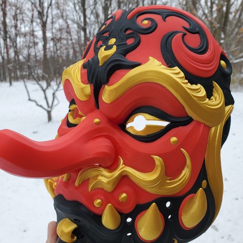 3D Printed Epic Tengu Mask in Multiple Options - Picture 7 of 7