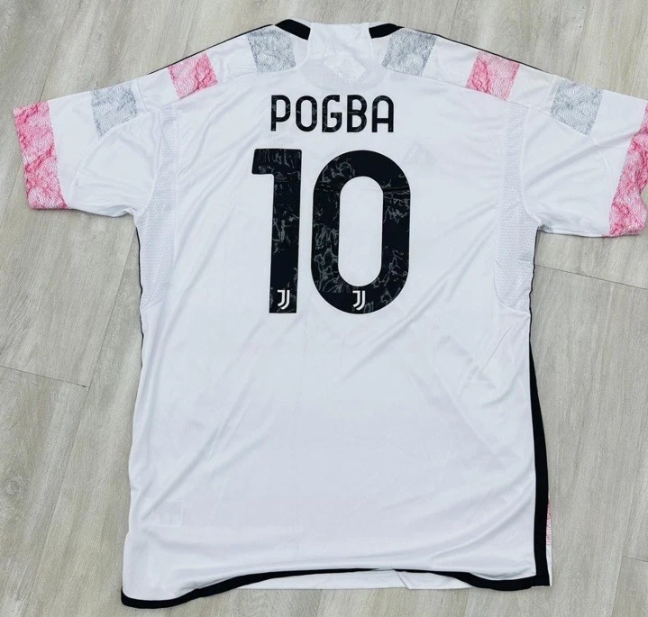 Camiseta visitante Juventus FC 2023-24 blanca y rosa 10 POGBA (USADA EN EXCELENTE ESTADO) talla XL Foto 3 de 3