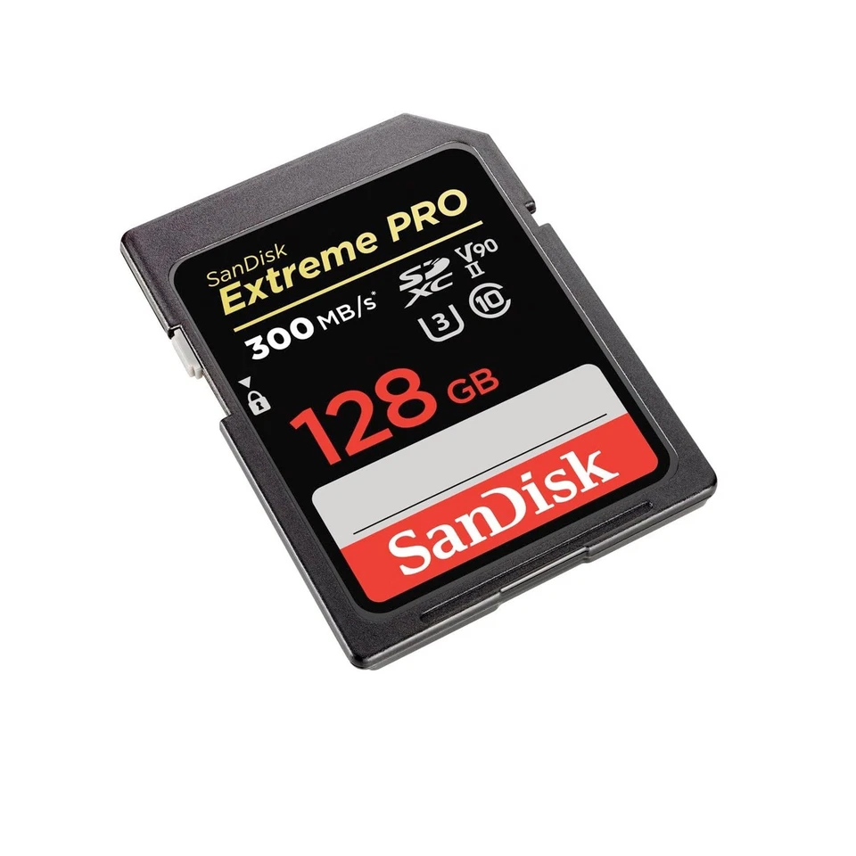 SanDisk 128GB Extreme PRO SDXC UHS-II V90 300MB/s – 8K 4K Video – New Sealed - Image 3 of 4