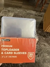 100 Card Sleeves Top Loads for Cards, Arjiekwei 3"X4" Baseball Card Protection