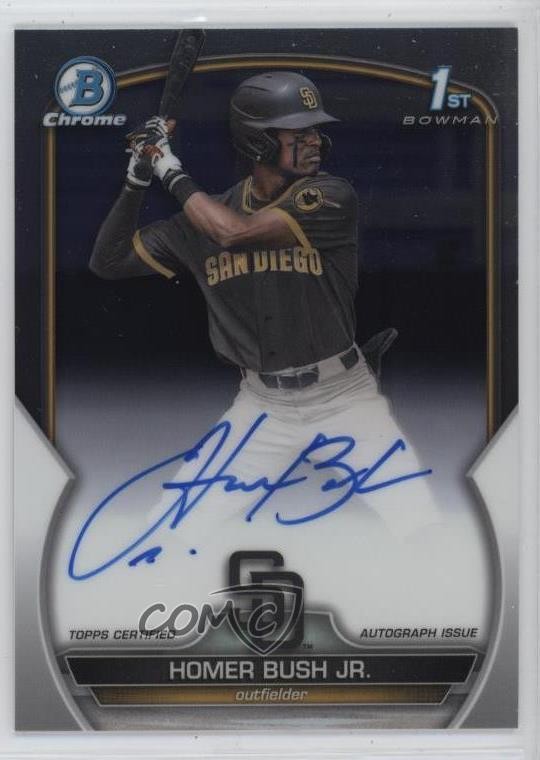 2023 Bowman Draft Chrome Prospect Auto Homer Bush Jr #CDA-HB Auto 1p4b