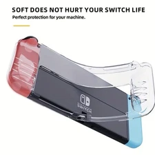 For Switch OLED Console Joy-Con 7.0" One Piece Case Flexible TPU Grip Cover