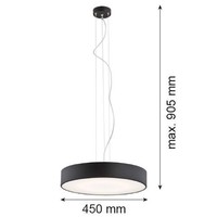 Weiß Schwarz Moderne HäNgelampe Pendelleuchte 1X35W/Led 45X90 [Cm]