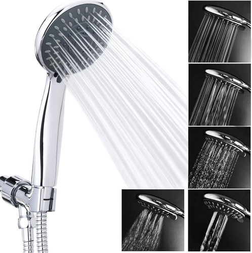 High Pressure Handheld Shower Head  5-Settings Powerful Water Spray Shower Head - Picture 2 of 12