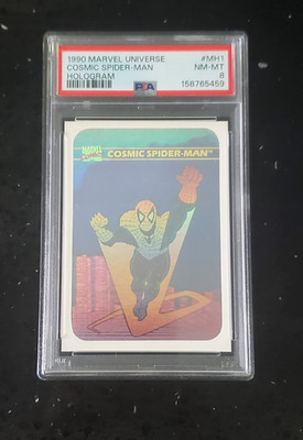 1990 Impel Marvel Universe Cosmic Spider-Man Hologram #MH1 PSA 8 NM-MT