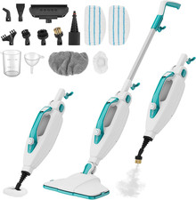 10-In-1 Steam Mop, 1550W Detachable Handheld Steam Cleaner with 350ML Tank for H