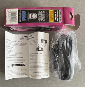 Sega Game Gear &ndash; Gear‑to‑Gear Link Cable &ndash; Open Box / Unused