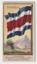 Cig Card - N10 Flags of All Nations, Second Series (Allen & Ginter) #Costa Rica