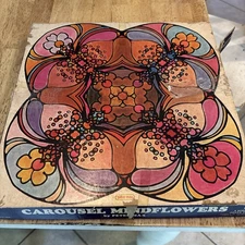 Springbok Carousel Mindflowers Peter Max COMPLETE 1967 450+ Pieces Jigsaw Puzzle