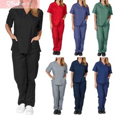 Medical Doctor Nursing Scrubs Full Set Hospital Uniform Costume Unisex Men Women