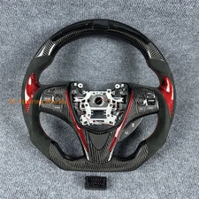 Black Carbon Fiber suede LED Steering Wheel for 2015-2020 Honda Acura