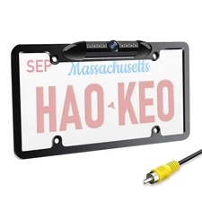 Backup AHD 1080P Front Rear View Reverse Cam Metal License Plate with Night V...