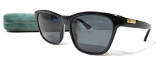 GUCCI, Italy GG0746S Sunglasses 57-17-145 Black plastic Larger sized frame