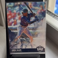 Panini 2018 Diamond Kings Greg Allen #91 Cleveland Rookie MLB Baseball Card. rookie card picture