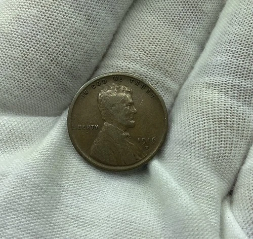1916 D Lincoln Wheat Cent F Fine Condition 1c Penny One Cent - G300