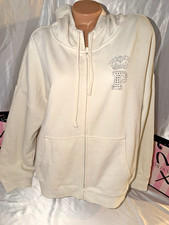 Victorias Secret PINK Bling Hoodie Logo Crown Full Zip XXL