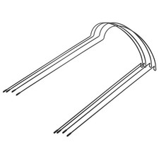 4-pak Podpora roślin Pal Metal Ogród Roślina Pal GrüN Półokrągły Pf5147