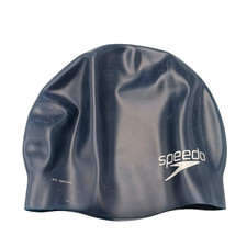 Speedo Swim Cap Silicone Unisex Adult Solid Blue One Size Latex Free Swimming