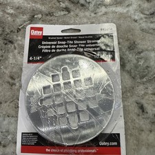 New Oatey 42018 Universal Snap-Tite Round Strainer, 4-1/4", Brushed Nickel