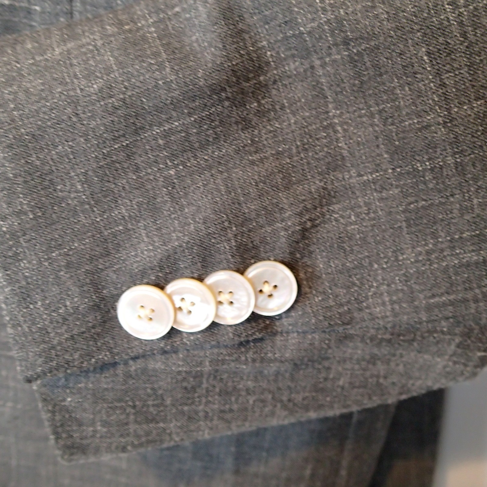 Hugo Boss Marzotto Sport Coat 40L Gray Two Button Blazer Jacket wool/silk/linen thumbnail 3