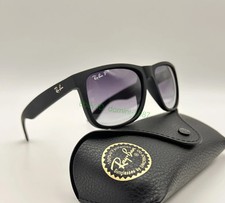 Ray-Ban RB4165 Justin Polarized Sunglasses 54mm Matte Black Grey Lens UV400 Men 5