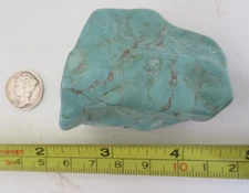 KINGMAN  TURQUOISE HUGE STONE  GREEN   2 INCHES  X 1.75 INCHES   #784