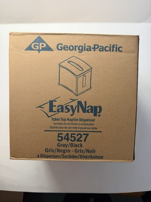 #ad NEW GEORGIA PACIFIC EasyNap Table Top Interfold Napkin Dispenser 54527 BLACK $10.40