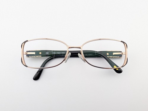 Furla Eyeglasses, Frames Only, Belleville VU4265J 0301, 56-16-135, Gold/Black