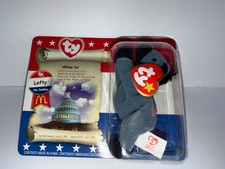 VTG TY BEANIE BABIES COLLECTION 1996 LEFTY 8" BEANBAG PLUSH
