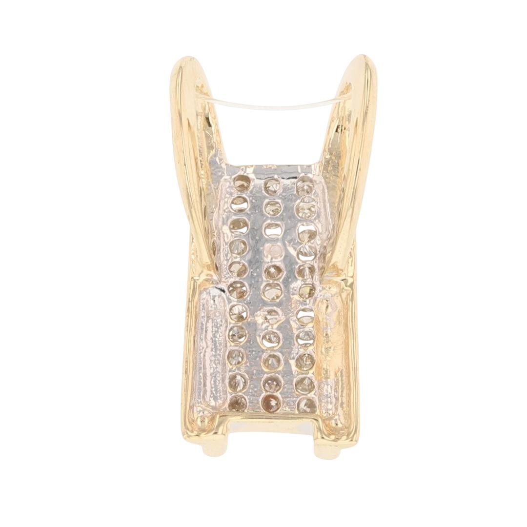 .54ctw Round Cut Diamond Rectangular Enhancer Pen… - image 4