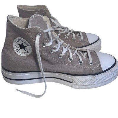 Converse Chuck Taylor All Star Lift High Top Platform Taupe Grey Men 8 Women 10