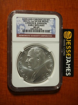 2016 NGC MS69 RD ER RONALD NANCY REAGAN BRONZE MEDAL FROM COIN /& CHRONICLES SET