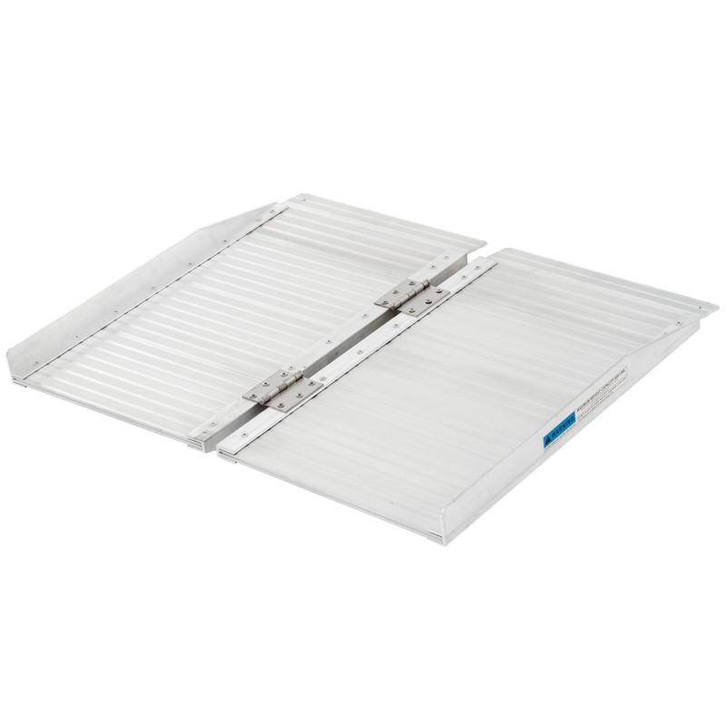 2' L Silver Spring Aluminum Single-Fold Wheelchair Ramp - 600 lb. Capacity