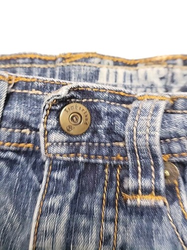 Timberland Blue Jean Kids 5 Denim Pants Adjustable Waist Zip Snap Loose Fit - Picture 11 of 23