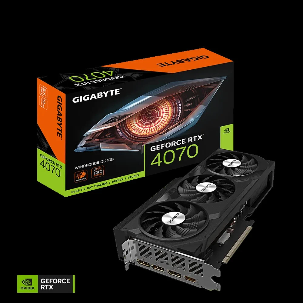 Gigabyte GeForce RTX 4070 WINDFORCE OC 12GB GV-N4070WF3OC-12GD Graphics Card