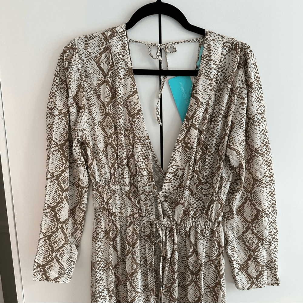 MELISSA ODABASH Farrah snake-print crepe kaftan | eBay