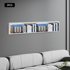3 Pcs 34 Inch Metal Storage Media Shelf CD DVD Rack & Video Organizer Wall Mount