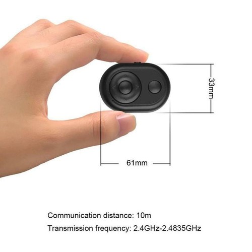 Remote Shutter Clicker Wireless Bluetooth Selfie Button Controller Black H2L2 - Photo 11 sur 12