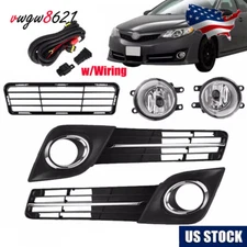 Front Lower Bumper Grille Fog Lights Set For 2012 2013 2014 Toyota Camry SE 6PCS