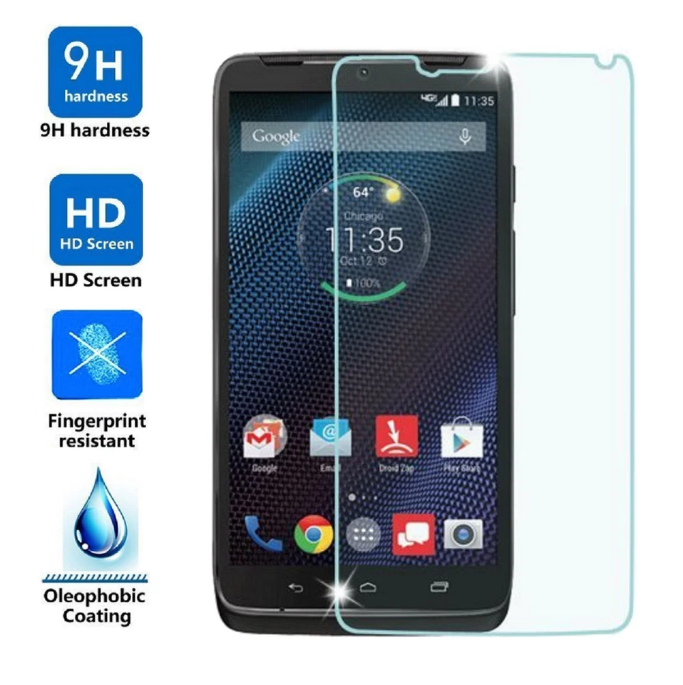 NUEVA Película Protectora de Pantalla de Vidrio Templado Motorola Droid Turbo XT1254 Foto 2 de 4