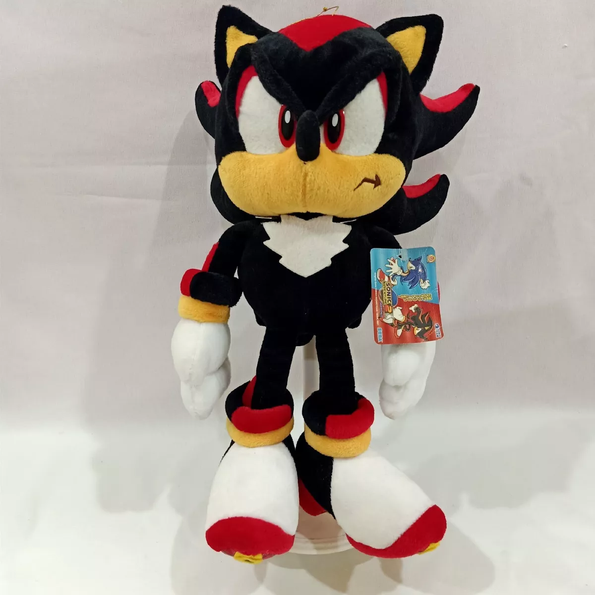 Sonic Adventure 2 SHADOW the Hedgehog SEGA Japan 2001 Plush Doll 15 TAG SA2