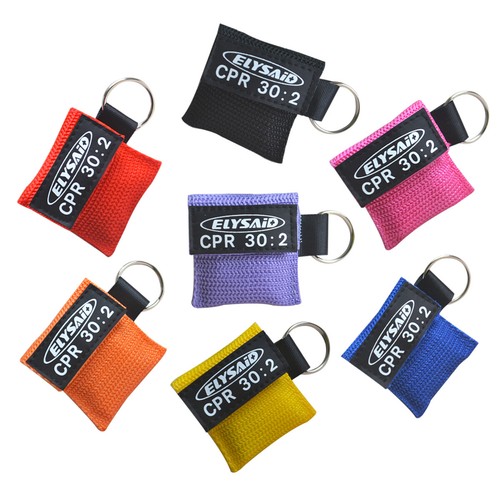 Elysaid 7 Color CPR MASK WITH KEYCHAIN CPR FACE SHIELD POCKET AED CPR