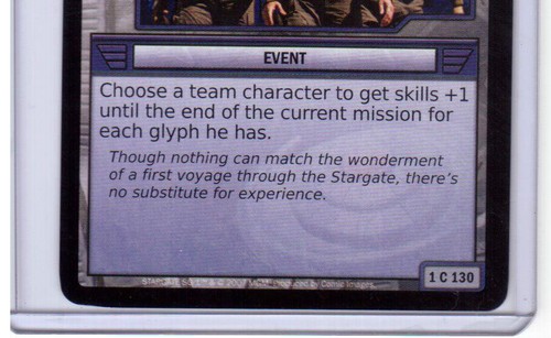 STARGATE SG1 TCG Mission File 120 Receiving Go 125 Seasoned Traveler 130 LOT X 3 - Picture 7 of 7