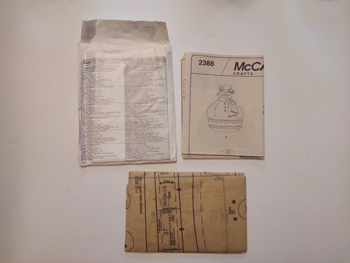 McCall's Crafts Pattern P445/2388 Snowman Christmas Stocking, Etc. UNCUT - Picture 2 of 3